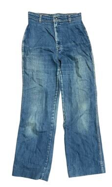 Vintage Levi's Highest Waisted Snap Button Jeans 1980's mom jean hemmed ankle